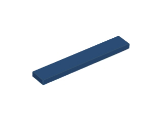 Tile 1 x 6 with Groove in Dark Blue