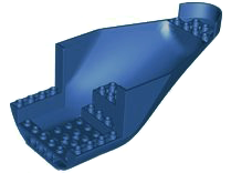 Aircraft Fuselage Curved Aft Section 8 x 16 x 6 Bottom in Dark Blue