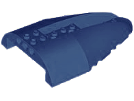 Aircraft Fuselage Curved Aft Section 8 x 12 x 2 Top in Dark Blue