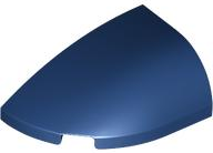 Brick Round, Curved Double 3 x 2 Beveled with Stud Notch Left in Dark Blue