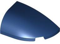 Brick Round, Curved Double 3 x 2 Beveled with Stud Notch Right in Dark Blue
