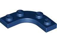 Plate Round Corner 3 x 3 with 2 x 2 Round Cutout in Dark Blue