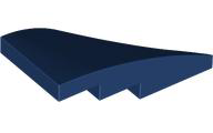 Brick Wedged, Curved 4 x 2 with Stud Notch Left in Dark Blue