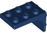 Bracket 2 x 3 - 2 x 2, Curved Sides in Dark Blue