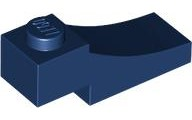Brick Curved, 3 x 1 with 1/3 Inverted Cutout in Dark Blue