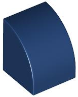 Brick Curved 1 x 1 in Dark Blue