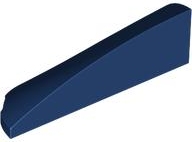 Brick Round, Curved Double 1 x 4 with Stud Notch Right in Dark Blue