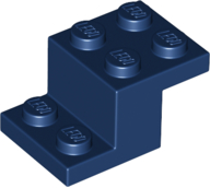 Bracket 3 x 2 x 1 1/3 with Bottom Stud Holder in Dark Blue