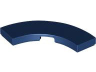 Tile 3 x 3 Curved, Macaroni in Dark Blue