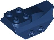 Brick Special 2 x 5 with Slope, Studs on Side in Dark Blue