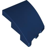 Brick Wedged, Curved 3 x 2 with Stud Notch Left in Dark Blue