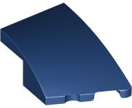 Brick Wedged, Curved 3 x 2 with Stud Notch Right in Dark Blue