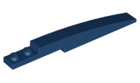 Brick Curved 10 x 1 [Symmetric Inside Ridges] in Dark Blue