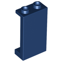 Panel 1 x 2 x 3 [Side Supports / Hollow Studs] in Dark Blue