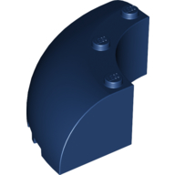 Brick Round Corner 6 x 6 x 2 in Dark Blue