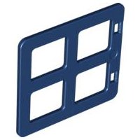 Duplo Door / Window with Four Equal Square Cornered Panes in Dark Blue
