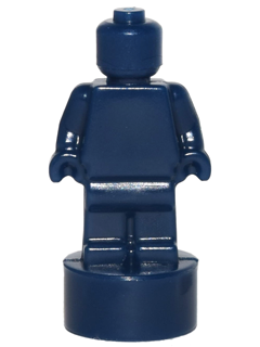 Minifig Trophy Statuette in Dark Blue