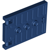 Door 1 x 5 x 3 with 3 Studs and Handle in Dark Blue