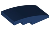 Brick Curved 4 x 2 No Studs in Dark Blue