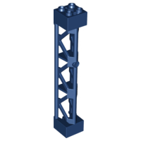 Support 2 x 2 x 10 Girder Triangular Vertical - Type 4 - 3 Posts, 3 Sections in Dark Blue