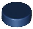 Tile Round 1 x 1 in Dark Blue