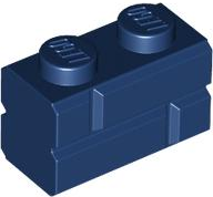 Brick Special 1 x 2 with Masonry Brick Profile in Dark Blue