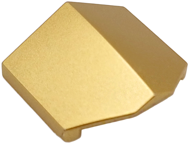 Brick Sloped 33° 2 x 2 Double / Inverted in Metallic Gold