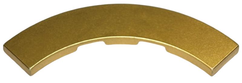 Tile 4 x 4 Curved, Macaroni in Metallic Gold