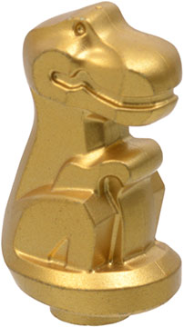 Animal, Dinosaur, Tyrannosaurus Rex Baby in Metallic Gold