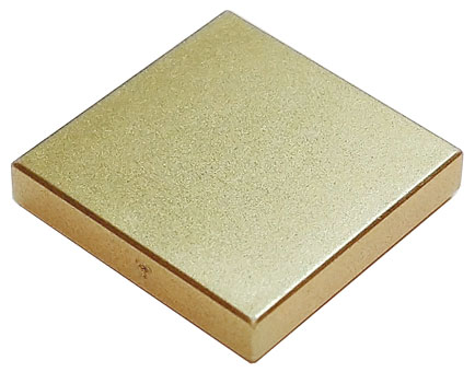 Tile 2 x 2 with Groove in Metallic Gold