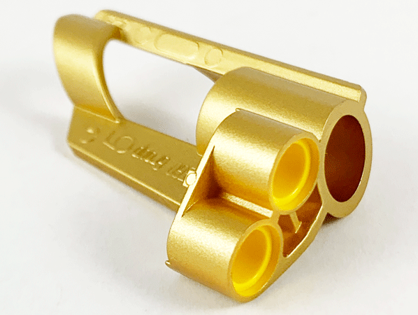 Technic Panel Fairing # 5 Small Short, Large Hole, Side A in Metallic Gold