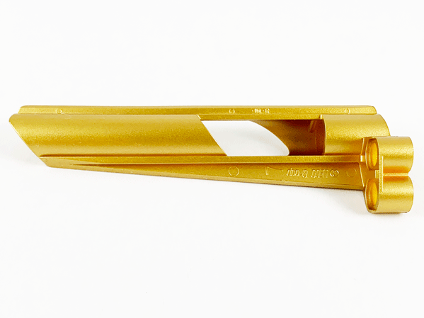 Technic Panel Fairing # 7 Small Long, Large Hole, Side A in Metallic Gold