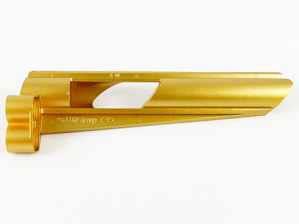 Technic Panel Fairing # 8 Small Long, Large Hole, Side B in Metallic Gold