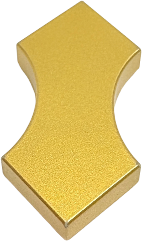 Tile Special 2 x 2 with 2 Quarter Round Cutouts in Metallic Gold