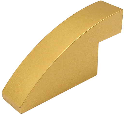 Brick Curved 1 x 4 x 1 2/3 No Studs in Metallic Gold