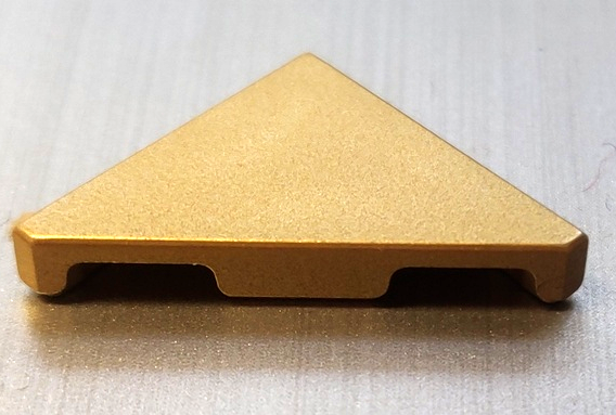 Tile 45° Cut 2 x 2 (Triangle) in Metallic Gold