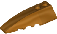 Brick Wedged, Curved 6 x 2 Left, Inner Ridges in Metallic Gold