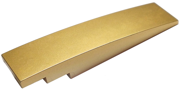 Brick Curved 8 x 2 No Studs in Metallic Gold