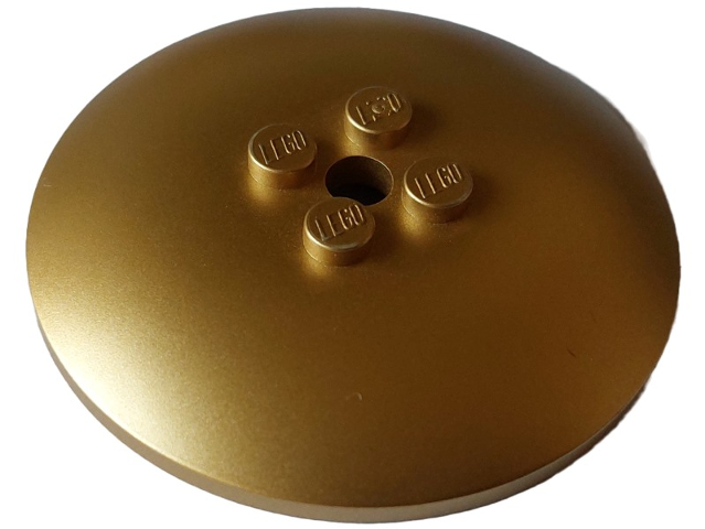 Dish 6 x 6 Inverted (Radar) with Solid Studs in Metallic Gold