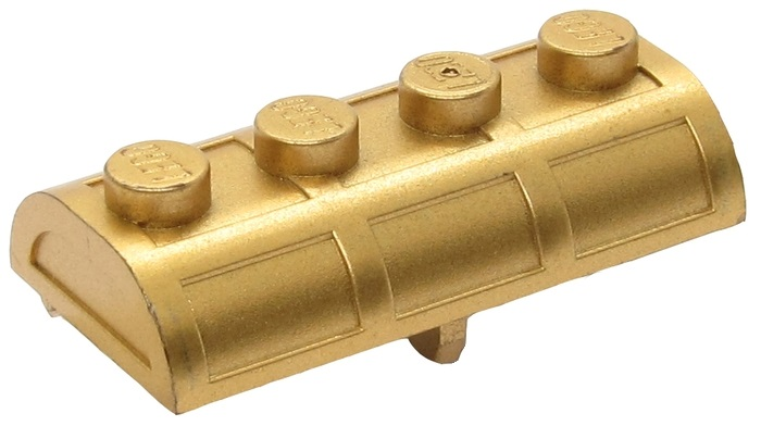 Treasure Chest Lid [Thick Hinge] in Metallic Gold