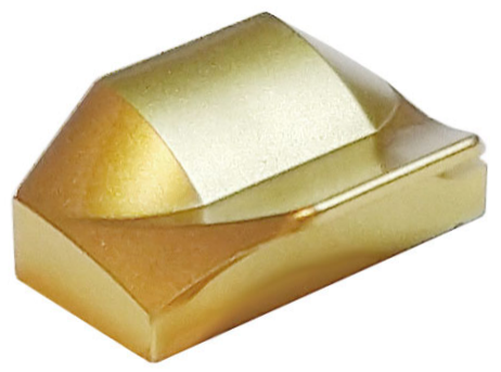 Brick Wedged, Curved 1 x 2 x 2/3 No Studs, Wing End in Metallic Gold