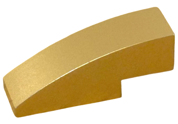 Brick Curved 3 x 1 No Studs in Metallic Gold