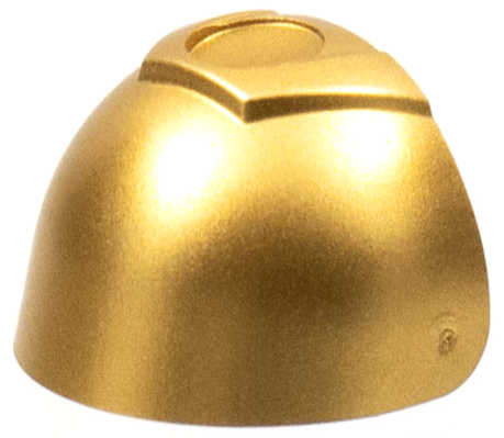 Headwear Accessory Visor [Large with Trapezoid Top] in Metallic Gold