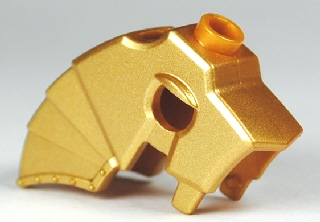 Animal / Creature Accessory, Horse Battle Helmet Top Stud for Horn [Unicorn] in Metallic Gold