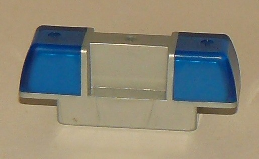 Duplo Siren / Flashing Light - Trans-Dark Blue in Pearl Light Gray