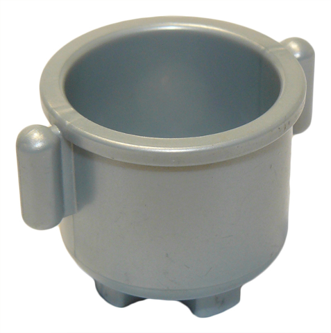 Duplo Kettle with Closed Handles 2 x 2 x 1.5 in Pearl Light Gray