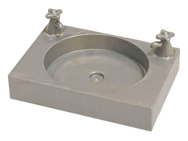Duplo Doll Sink in Pearl Light Gray