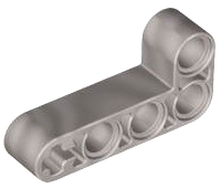 Technic Beam 2 x 4 L-Shape Thick in Pearl Light Gray