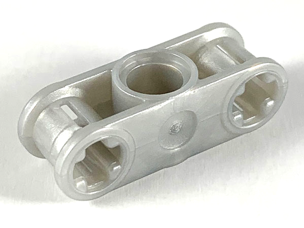 Technic Axle and Pin Connector Perpendicular 3L with Centre Pin Hole in Pearl Light Gray