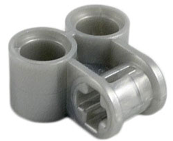 Technic Axle and Pin Connector Perpendicular Double in Pearl Light Gray